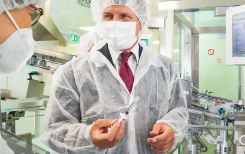 Il Presidente A. Spada nel sito di produzione di IBSA Farmaceutici a Lodi